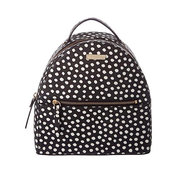 kate spade Handbags - Kate Spade Sammi Printed Dot Black White Backpack